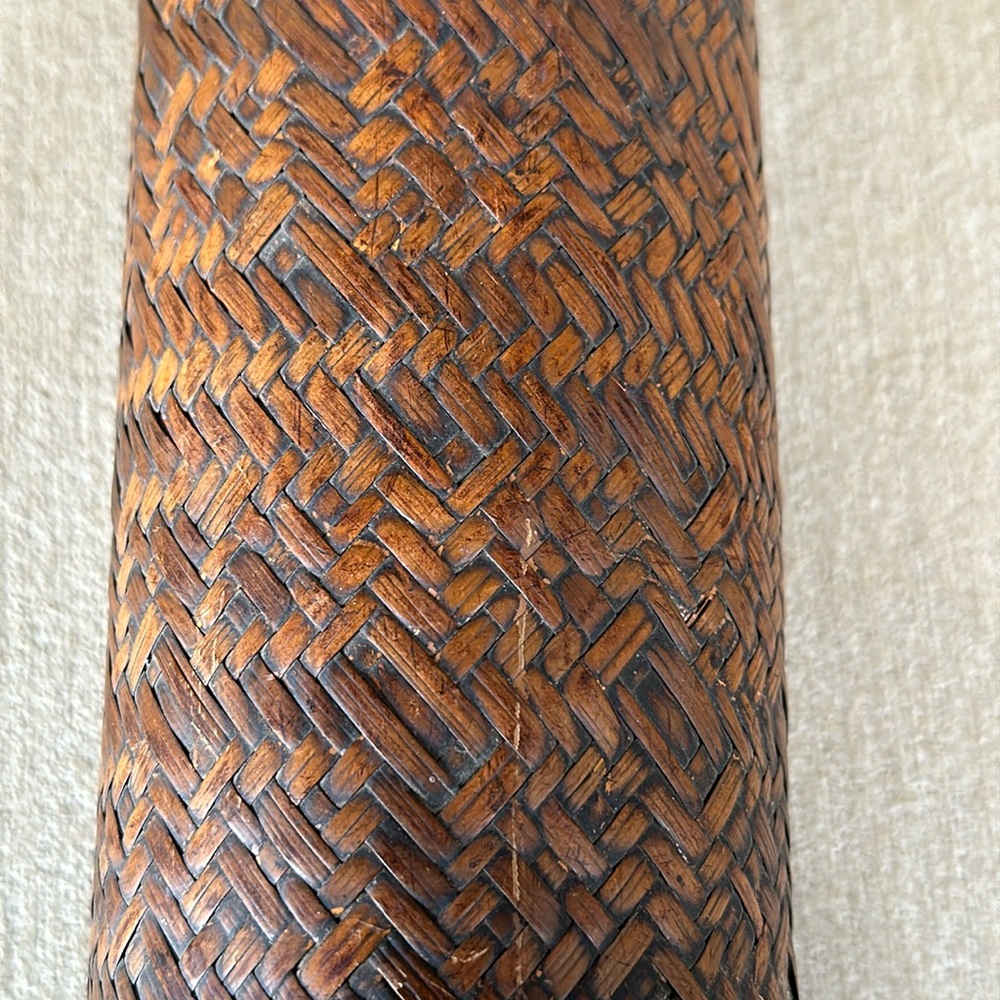 VINTAGE Palang from Bhutan - Woven Basketry Fiber Wine Vessel Carrier - Picture 2 of 8